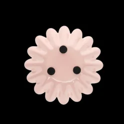 Bougeoir fleur en coupe en émail - Rose