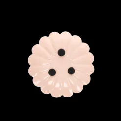 Bougeoir fleur plat en émail - Rose