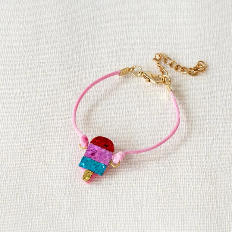 Bracelet à Paillettes Bâtonnet Glacé