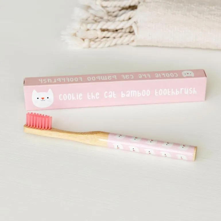 Brosse à Dents en Bambou pour Enfants Cookie the Cat