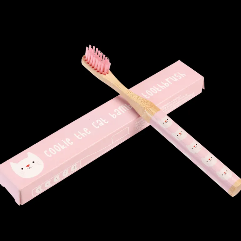 Brosse à Dents en Bambou pour Enfants Cookie the Cat