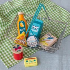 Coffret de courses en bois avec panier