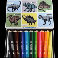 36 Crayons de Coloriage en Boite Prehistoric Land