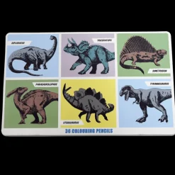 36 Crayons de Coloriage en Boite Prehistoric Land