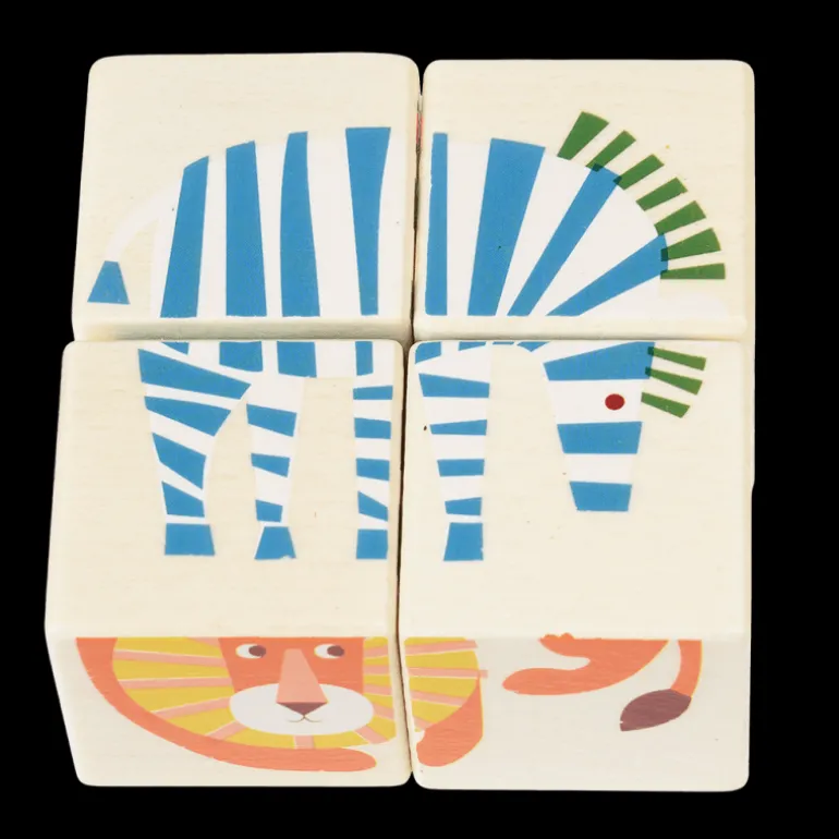 Cubes de Puzzle en Bois Wild Wonders