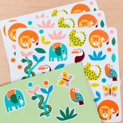 Ensemble de 3 Feuilles d'Autocollants Wild Wonders