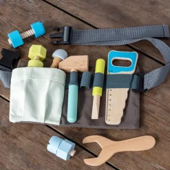 Ensemble de jeu outils en bois et ceinture à outils