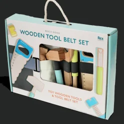 Ensemble de jeu outils en bois et ceinture à outils