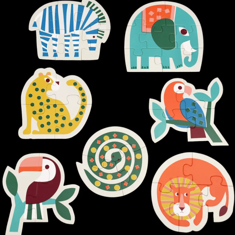 Ensemble de Sept Puzzles Wild Wonders