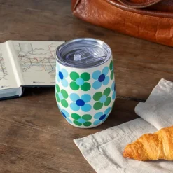 Gobelet de voyage 350ml - Marguerite bleue et verte