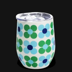 Gobelet de voyage 350ml - Marguerite bleue et verte