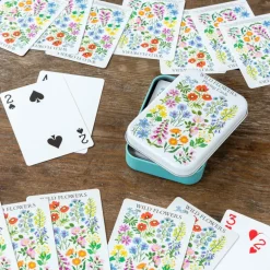 Jeu de Cartes Wild Flowers en Boîte Métal