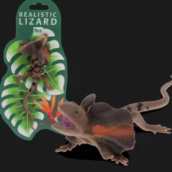 Jouet lézard réaliste à col volanté