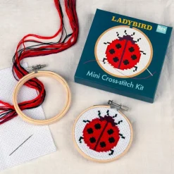 Mini kit au point de croix - Coccinelle