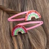 Pinces à Cheveux Paillettes Arc-En-Ciel (Lot de 2)