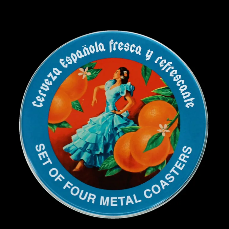 Sous-verres en métal - Cerveza Española (lot de 4)