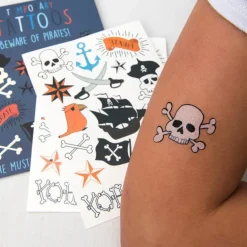 Tatouages Temporaires "Beware Of Pirates"